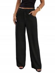 Shein Nadrág Fekete Közepes Állapotú Egyenes Szárú Viszkóz És Len 36 S__s