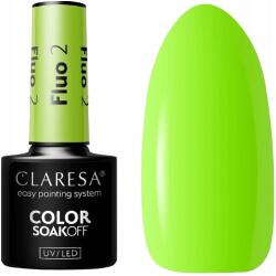 Claresa Hibrid lakk Fluo 2 5G Claresa Zamatos neon lime Szuper ragyogás (KLW3789)