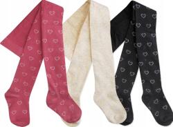 YOCLUB 140-146 Harisnyanadrág 3db pamut harisnyanadrág Ezüst Szívecskék Yoclub rb (RAB-0045G 140146)