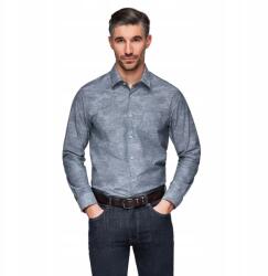 Ombre Flanel férfi kockás pamut ing szürke V3 OM-SHCS-0157 S (145070)