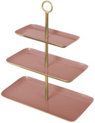 Present Time Háromszintes Present Time vas tálca rózsaszín-arany elegáns (PT3993PI)