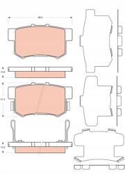 TRW Fékbetét Trw GDB3447 Szuper Minőség! Szuper Ár, Fv!