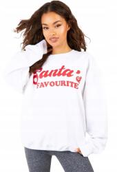 Boohoo Karácsonyi pulóver, fehér, nyomott mintás, Size M