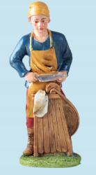 Włoska Házigazda a csiszológépnél, 10cm magas figurákhoz (C3285/6)