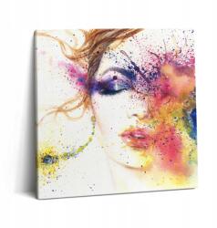 Wallfluent Vászonkép Étkezőbe Fa keret Rejtélyes nő portré (010030010270000074558)