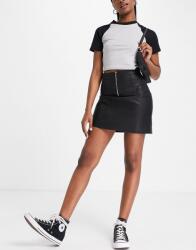 Brave Soul Szoknya Fekete Mini Cipzárral 40 L