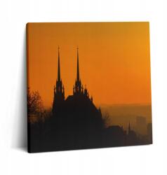 Wallfluent Vászonkép Canvas Falra Hálószobába Kilátás a katedrálisra Brno 60x60 cm (010030010270000075869)