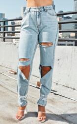 Prettylittlething Pretty- Lyukacsos Farmernadrág Kék 40-ES