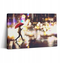 Wallfluent Fotó-Vászonkép Canvas Ajándék Ötlet Étkező Utca Eső Anime (010030010150000074636)