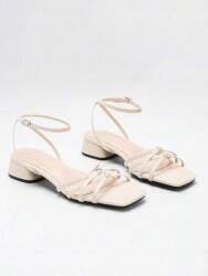 Shein A41112 Shein Wide Fit Kis Sarkú Szandál Krémszínű (38) 41 (sx2407082915371371)
