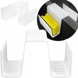 P4U Mosogatószivacs Tartó Rendszerező Csepegtető Kétrekeszes Mosogatóhoz (BAT000014-W)