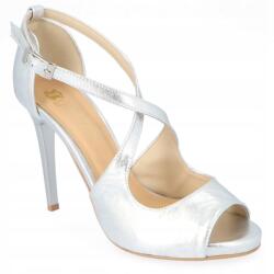 TYMOTEO Magassarkú szandál -tymoteo Latino Ezüst 39 (TYMOTEO LATINO 2776)