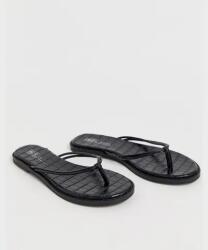  Aso Design Fekete Lapos Flip-flop Papucs Mintás (37) (563516)