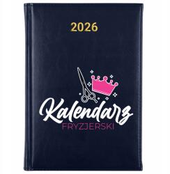 FunnyCase Könyvnaptár 2026 Fodrász Naptár Sötétkék Fodrász Minták (Kalendarz Granatowy KALENDARZ FRYZJERSKI)