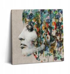 Wallfluent Vászonkép Falra Étkezőbe Grafika Női Profil 60x60 cm (010030010270000075290)
