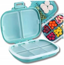  Gyógyszeres Doboz Szervező Tablettákhoz 8 Rekesszel Utazó Kazetta Tároló (Pudełko organizer na tabletki 8 przegródek) - allegro - 825 Ft