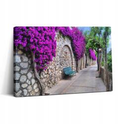 Wallfluent Fotó-Vászonkép Canvas Otthon Loft Gyönyörű Nyomtatás Út Virágok Capri (010030010150000001327)