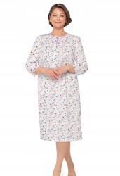 Martel Női 3/4-es ujjú klasszikus hálóing 204 wz25 Martel XL fehér-lila (Koszula damska długi rękaw dla seniorki)