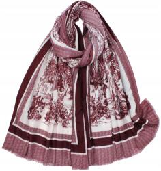 DEMUR Női Sál Őszi téli átmeneti meleg puha viszkóz bordó (szale szaliki damskie przejściowe zimowe)
