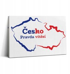 Wallfluent Vászon Falikép Hobbi Konyha Csehország térkép 30x20 cm (010030010150000075895)