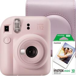 Fujifilm Instax Mini 12 Blossom Pink + Case + 1x10 film