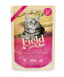 Sam's Field True Meat Fillets for kittens - Pulyka & Brokkoli alutasakos eledel 85g - vetpluspatika