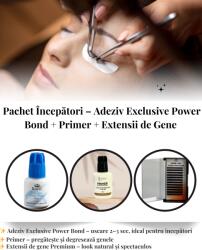 Royal Beauty Pachet Începători - Adeziv Exclusive Power Bond + Primer + Extensii de Gene