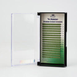 Royal Beauty Extensii de gene Premium ROYAL Volume 2D, Individuale, Curbură C, Grosime 0.12 mm, Lungime 7-15 mm, 16 rânduri - 7 mm