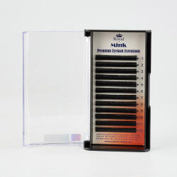 Royal Beauty Extensii de gene Premium ROYAL Mink, Curbură M, Lungime 9-13 mm, Grosime 0.07 mm, 12 rânduri - 9 mm