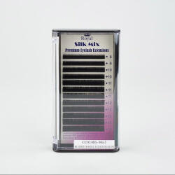 Royal Beauty Extensii de gene Premium ROYAL Silk, Curbură CC, Grosime 0.085 mm, Lungime Mix, 12 rânduri