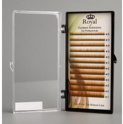 Royal Beauty Extensii sprâncene Premium ROYAL, culoare Blond, Grosime 0.15 mm, Lungime Mix, 12 rânduri
