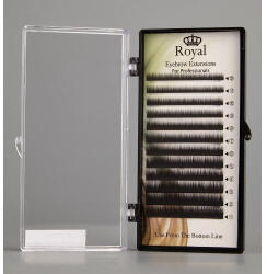 Royal Beauty Extensii sprâncene Premium ROYAL, culoare Negru, Grosime 0.15 mm, Lungime Mix, 12 rânduri