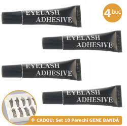 Royal Beauty Set 4 x Adeziv ROYAL 1ml, pentru GENE tip bandă sau smocuri, timp uscare foarte scurt