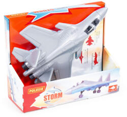 Polesie műanyag vadászgép kihajtató kerekekkel SZÜRKE/KÉK