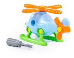 Polesie műanyag szerelhető HELIKOPTER KICSI 17cm KÉK
