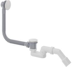  Prizma kádszifon túlfolyóval, fehér klikk-klakk leeresztővel (NHC_A57B)