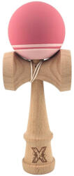 Flippy Kendama X Originala, Profesionala, Flippy, din Lemn, Rubber Grip, 18 cm, Roz Alb (teo-162288)