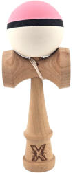 Flippy Kendama X Originala, Profesionala, Flippy, din Lemn, 18 cm, Rubber Grip, Roz Negru Alb (teo-162284)