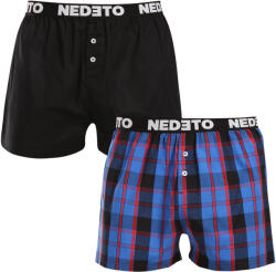 Nedeto 2PACK férfi bő szárú boxeralsók Nedeto többszínű (2NTC006) XXL