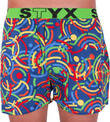 Styx Férfi bő szárú boxeralsó Styx art sportos gumipánt színes (B659) S