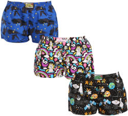 Styx 3PACK női bő szárú boxeralsó Styx art klasszikus gumipánt többszínű (3K11889) S