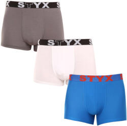 Styx 3PACK férfi boxeralsó Styx sportos gumipánt többszínben (3G10137) L
