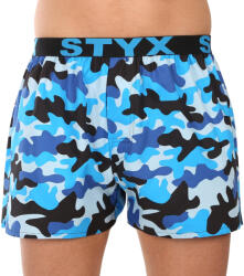 Styx Férfi bő szárú boxeralsó Styx art sport gumi terepszínű kék (B1850) XL
