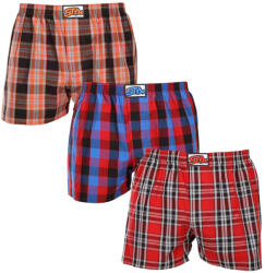Styx 3PACK férfi bő szárú boxeralsók Styx klasszikus gumipánt többszínű (3A102327) L