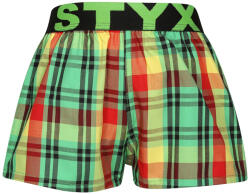 Styx Gyermek bő szárú boxeralsó Styx sportos gumipánt többszínben (BJ1018) 4-5 éves