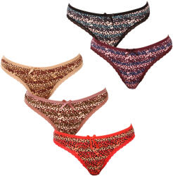 Fine Woman 5PACK női tanga Fine női többszínű (807) L