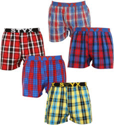 Styx 5PACK férfi bő szárú boxeralsó Styx sportos gumipánt többszínű (5B0987351) XXL