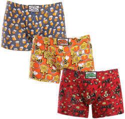 Styx 3PACK férfi boxeralsó Styx hosszú art klasszikus gumipánt többszínű (3F13714) M