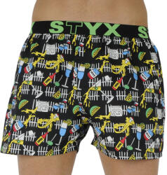Styx Férfi bő szárú boxeralsó Styx művészet sportos gumipánt party (B1251) M
