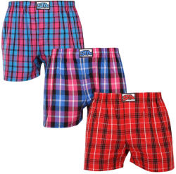 Styx 3PACK férfi bő szárú boxeralsó Styx klasszikus gumipánt többszínű (3A093134) XL